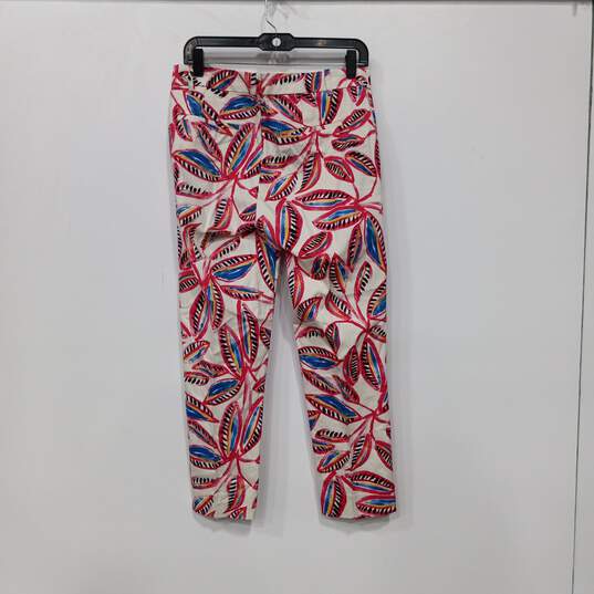J. Crew Women's Print Skimmer Ankle Crop Pants Size 4 NWT image number 2