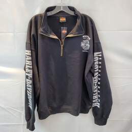 Harley Davidson Wisconsin Long Sleeve Quarter Zip Pullover Sweater NWT Size 2XL