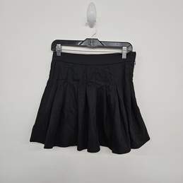 Black Flared Pleated Zipper High Waist Mini Tennis Skirt alternative image