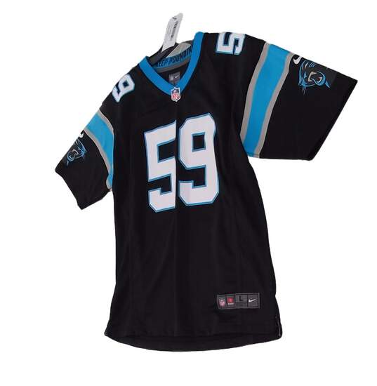NWT Youth Black Carolina Panthers Luke Kuechly 59 Football Jersey Size Large image number 2