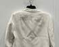 Womens White Textured Long Sleeve V-Neck Front Pockets Jacket Size 8 image number 4