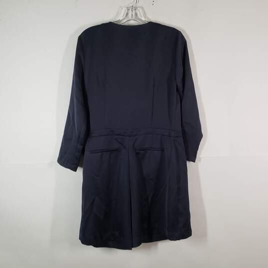 NWT Womens V-Neck 3/4 Sleeve Belted Wrap Front One-Piece Romper Size 6 image number 2