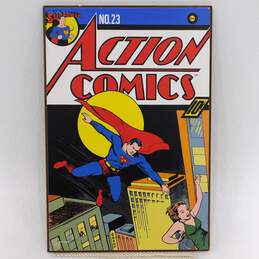 Funko Pop DC Action Comics Superman Figure w/ Comic Cover Wall Art & Coin Bank alternative image