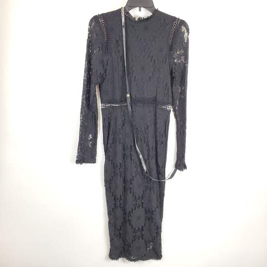 Pretty Little Thing Women Black Lace Dress Sz 6 NWT image number 1