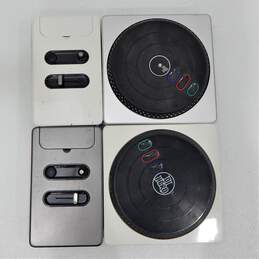 2 DJ Hero Turntable Controllers Microsoft Xbox 360 Wireless No Game