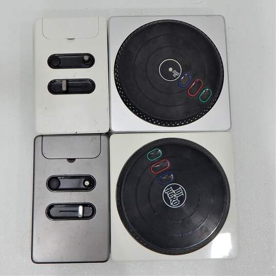 2 DJ Hero Turntable Controllers Microsoft Xbox 360 Wireless No Game image number 1