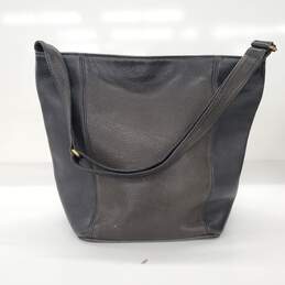 Vintage Coach Sonoma Black Brown Leather Bucket Shoulder Bag
