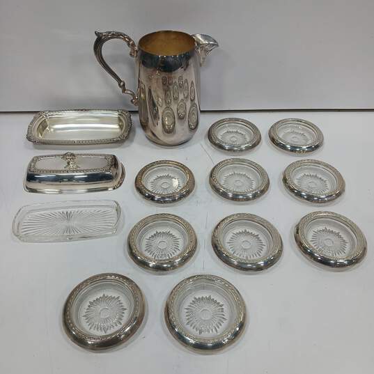 Sheridan Silver Set w/10 Dishes, Pitcher and a Butter Dish image number 1