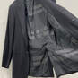 Mens Black Long Sleeve Peak Lapel Pockets Classic Two Button Blazer Sz 50 R image number 4