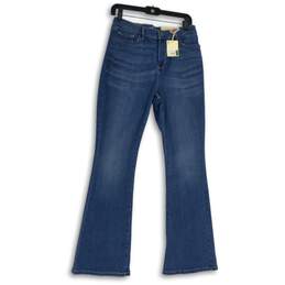 NWT A.N.A Womens Blue Denim 5-Pocket Design Medium Wash Bootcut Leg Jeans Size 8