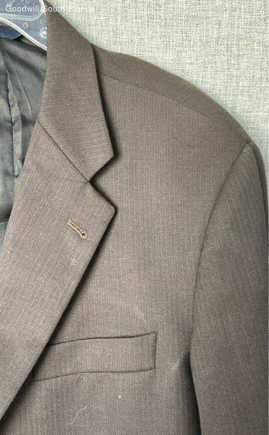 Authentic Burberry Mens Brown Wool Notch Lapel Two-Button Suit Jacket Size 42R image number 5