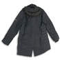 Womens Black Long Sleeve Hooded Pockets Full-Zip Quilted Coat Size XL image number 2