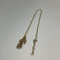 Designer J. Crew Gold-Tone Ring Clasp Tow Tassels Classic Pendant Necklace image number 3