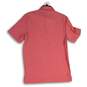 NWT Adidas Mens Pink Spread Collar Short Sleeve Golf Polo Shirt Size S image number 2