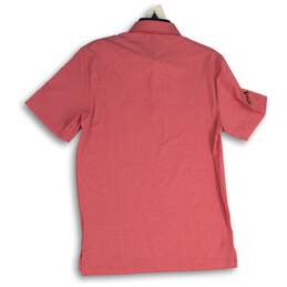 NWT Adidas Mens Pink Spread Collar Short Sleeve Golf Polo Shirt Size S alternative image
