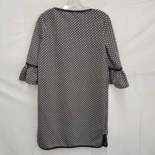 NWT Max Studio WM's Black & White Shift Bell Sleeve Dress Size SM image number 2