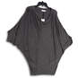NWT Womens Gray Drape Neck Tight-Knit Pullover Poncho Sweater Size XL image number 1