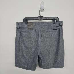 Grey Linen Shorts With Side Adjusters alternative image