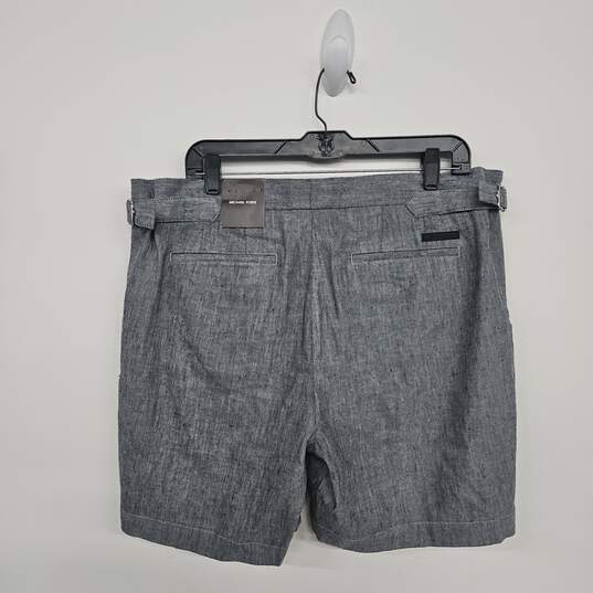 Grey Linen Shorts With Side Adjusters image number 2