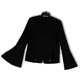 NWT Womens Black Long Bell Sleeve Pockets Open Front Blazer Size Medium alternative image