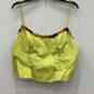 Womens Yellow Beaded Three-Piece Crop Top Blazer & Skirt Suit Set Size 12 image number 4