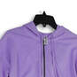 NWT Womens Lavender Long Sleeve Kangaroo Pocket Full-Zip Hoodie Size S image number 3