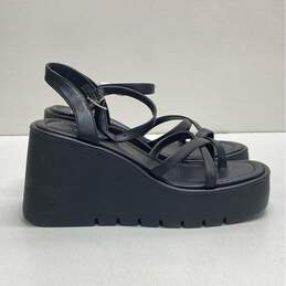 Madden Girl Vaultt Wedge Sandals Black 6.5