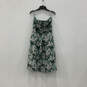 NWT Womens Green Floral Print Strapless Fit & Flare Dress Size Large image number 1