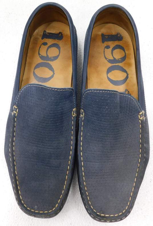 1901 Men's Pig Leather Loafers Blue Gray image number 2
