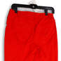 Womens Red Flat Front Pockets Stretch Bootcut Leg Trouser Pants Size 2 image number 4
