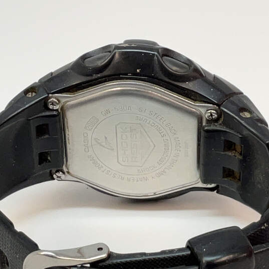 Designer Casio GW-530A G-Shock Black Adjustable Strap Digital Wristwatch image number 6