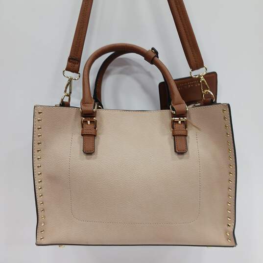Andrew Marc New York Women's Beige Leather Tote Purse w/ Pouch image number 2