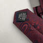 NWT Mens Red Silk Adjustable Pointed Designer Neck Tie image number 3