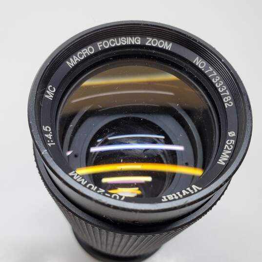 Vivitar 70-210mm 1:4.5 Zoom Lens Macro Focusing Canon Mount For Parts/Repair image number 3