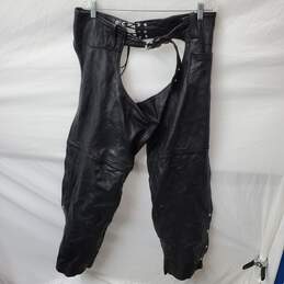 Frontier Leathers size XL Leather Chaps Zip Leg Snap Bottom