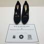 AUTHENTICATED Prada Black Suede Peeptoe Stilettos Size 40.5 image number 1