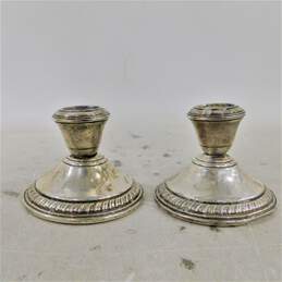 Weighted Sterling Silver 551 Candlesticks 628 grams