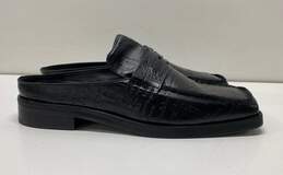 Martine Rose Black Leather Slide Loafers Men's Size 46