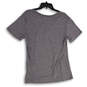 NWT Womens Gray Short Sleeve V-Neck Pullover T-Shirt Size Large image number 2
