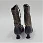 Antique Victorian Edwardian Era Leather Lace Up Boots Heels Women's Shoes image number 4