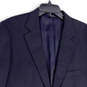 Mens Blue Notch Lapel Pockets Single Breasted Two Button Blazer Size 42 image number 3
