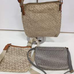 3pc Bundle of Assorted Women's Tommy Hilfiger Canvas Handbags alternative image