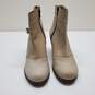 Holding Horses Buckled Triad Booties Block Heel Ivory Leather Boots Size 38 image number 3
