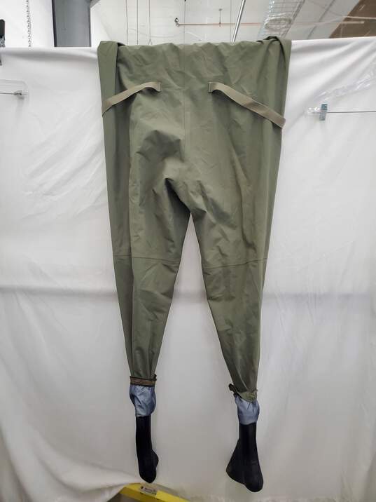 Men Overall Coverall Style Full Waders Army Grey Green Boot Size XXL image number 2
