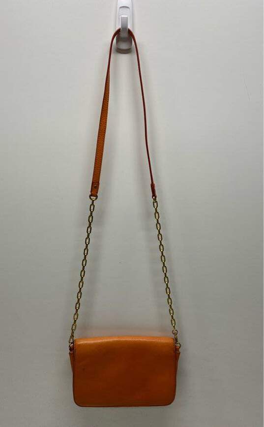 Marc by Marc Jacobs Mini Chain-link Crossbody Orange Leather image number 2