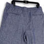 Womens Blue Stretch Pockets Drawstring Tapered Leg Cropped Pants Size 16 image number 4