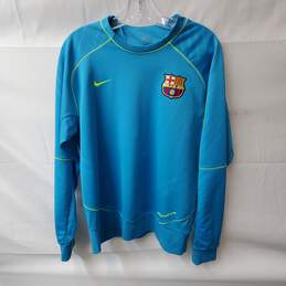 Nike Vintage Barcelona Swoosh Hype Blue Sweatshirt Mens Size M