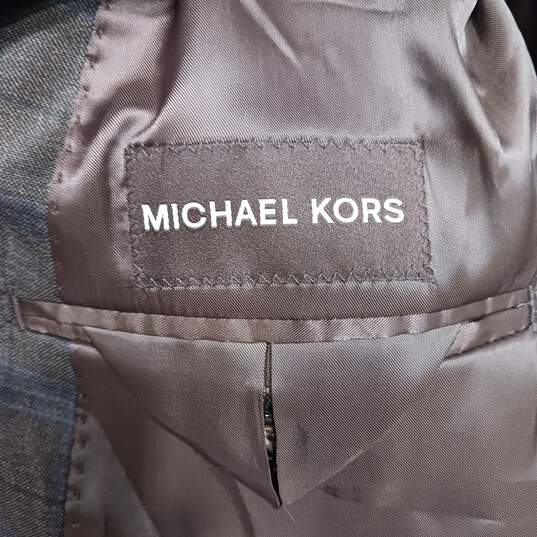 Men's Michael Kors Brown/Purple Suitcoat Size Medium image number 5