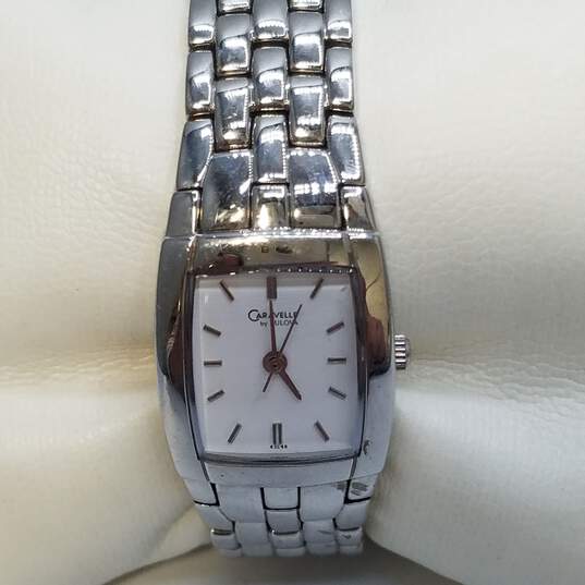 Caravelle By Bulova A3 19 x 23mm Quartz Bracelet Stainless Steel Watch 67.0g image number 1