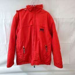 Red Coat with Front Zipper